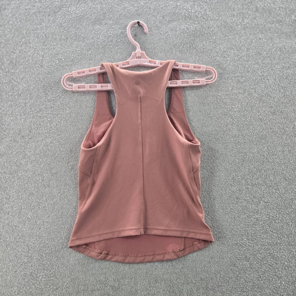 Lululemon Women Tank‎ Top 4 Pink InStill Activewear Logo High Neck Pullover